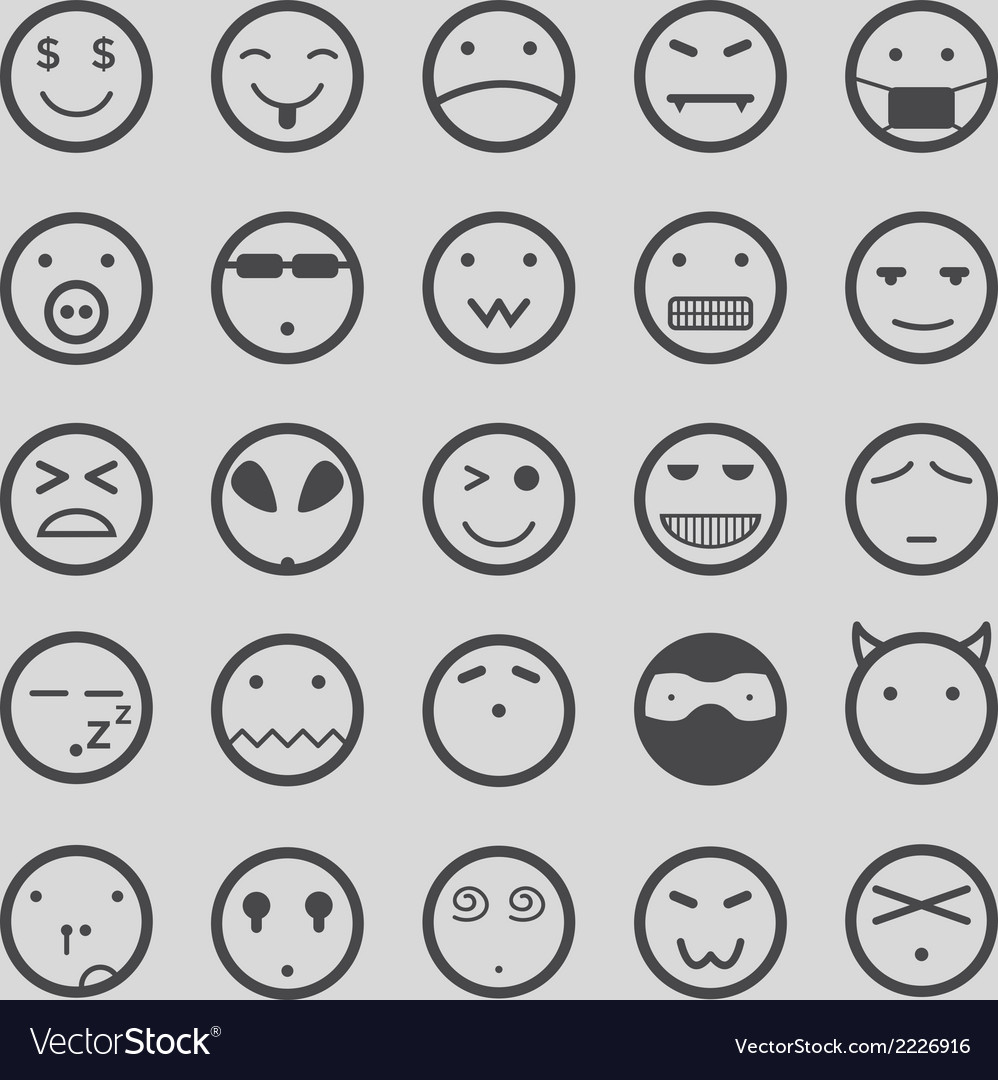 Smiling Faces Icon Set