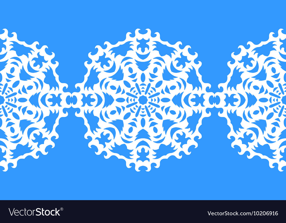 Snowflake christmas seamless pattern circular