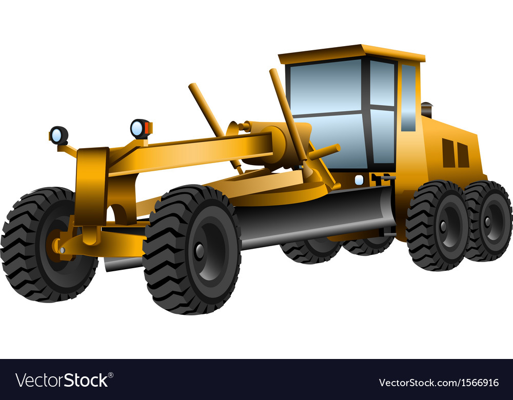 Yellow Grader Machine
