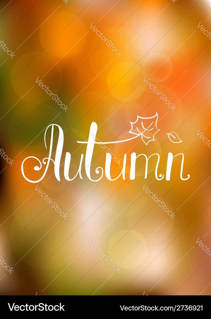 Abstract autumn background Royalty Free Vector Image