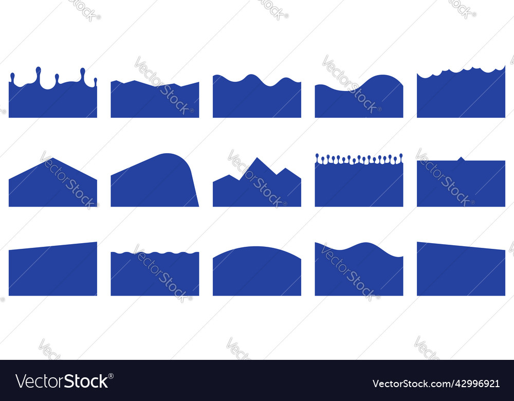 Curve lines drops wave collection of abstract vector image Curve lines drops wave collection of abstract