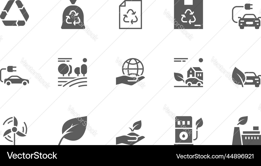 Ecology icons Royalty Free Vector Image - VectorStock