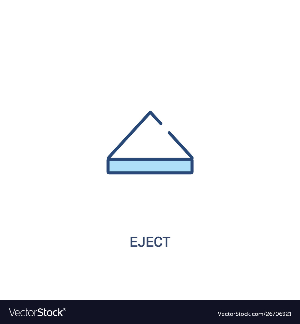 Eject concept 2 colored icon simple line element