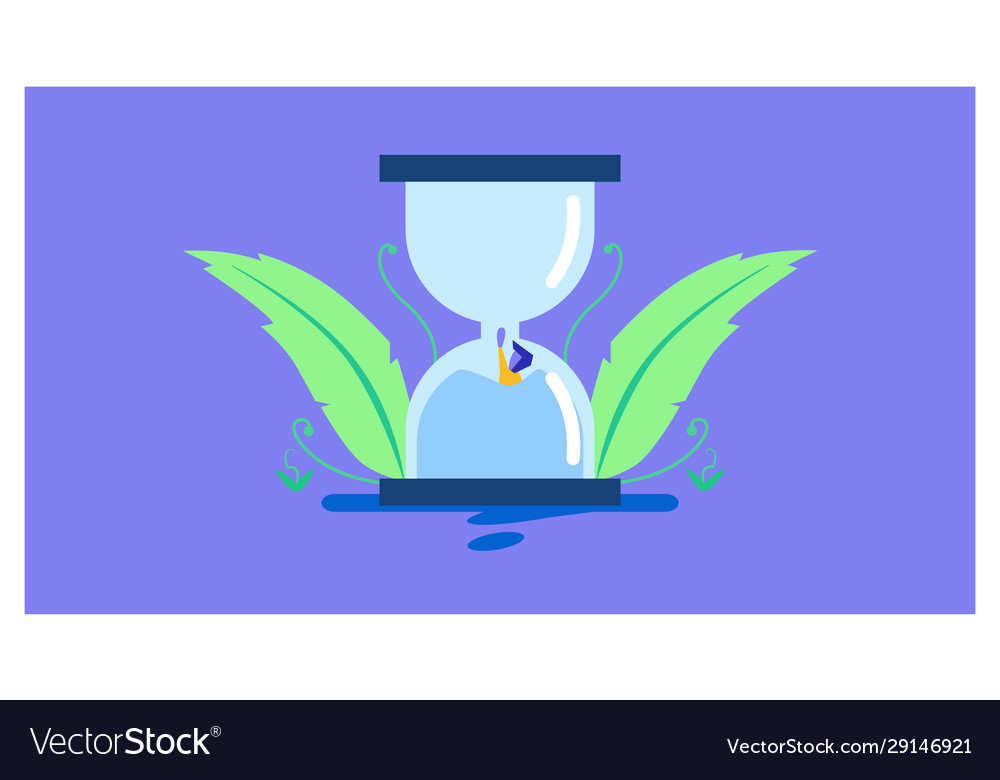 Landing page with a design running out time