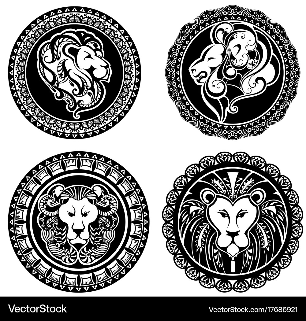 Lion logo design template Royalty Free Vector Image