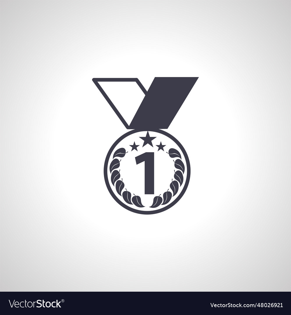 Medal icon winner awards first place