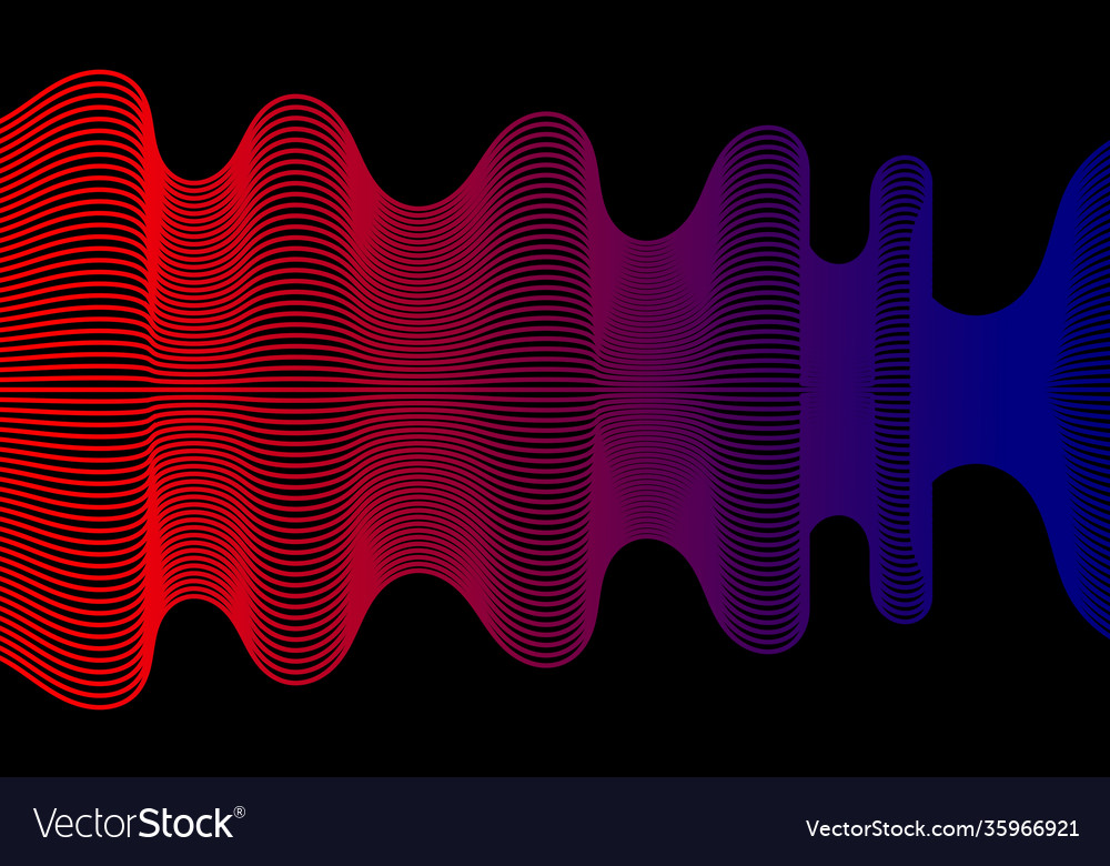 Modern abstract background with wavy lines in red vector image Modern abstract background with wavy lines in red