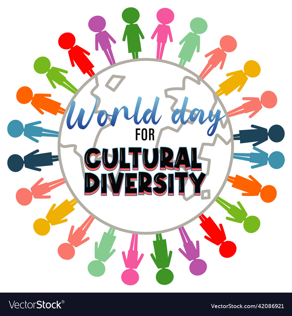 Poster design for world day cultural diversity Vector Image