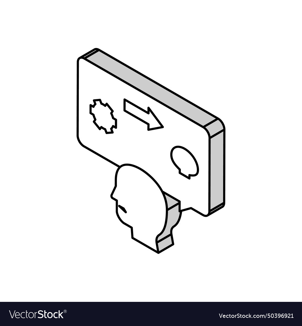 Reactive aggression isometric icon vector image Reactive aggression isometric icon