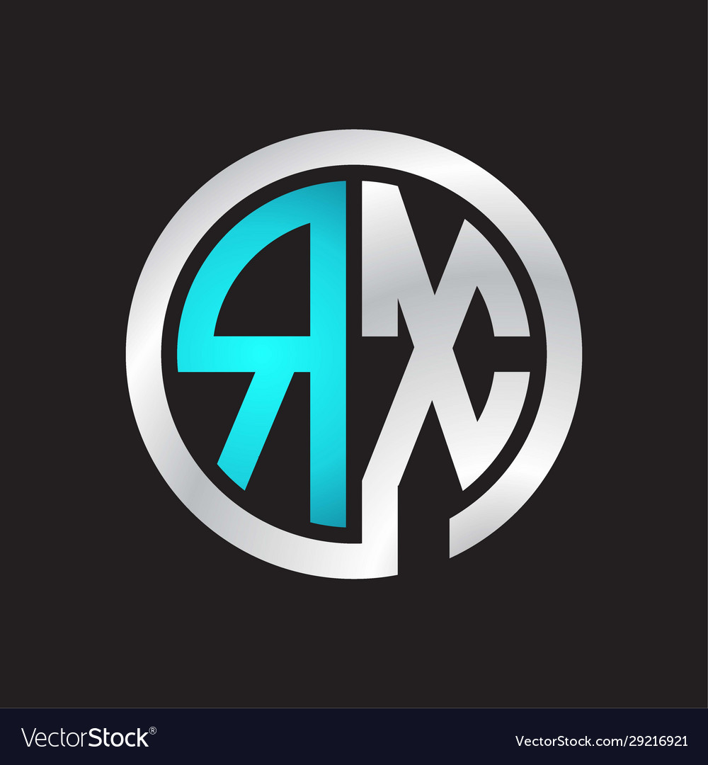 Rx initial logo linked circle monogram Vector Image Rx initial logo linked circle monogram