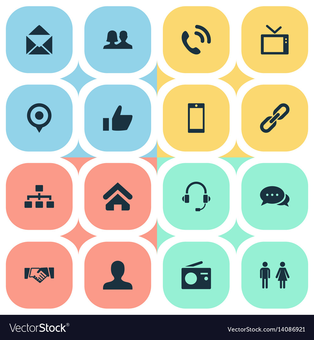 Set of simple network icons