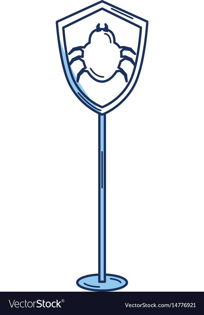 Signal with bug virus alert icon