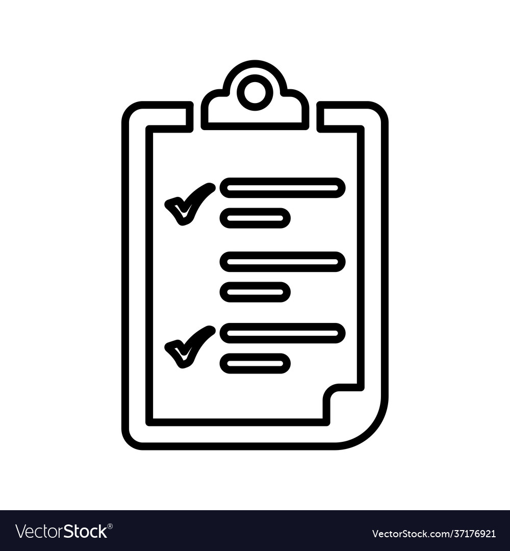 Test report document check checklist outline icon