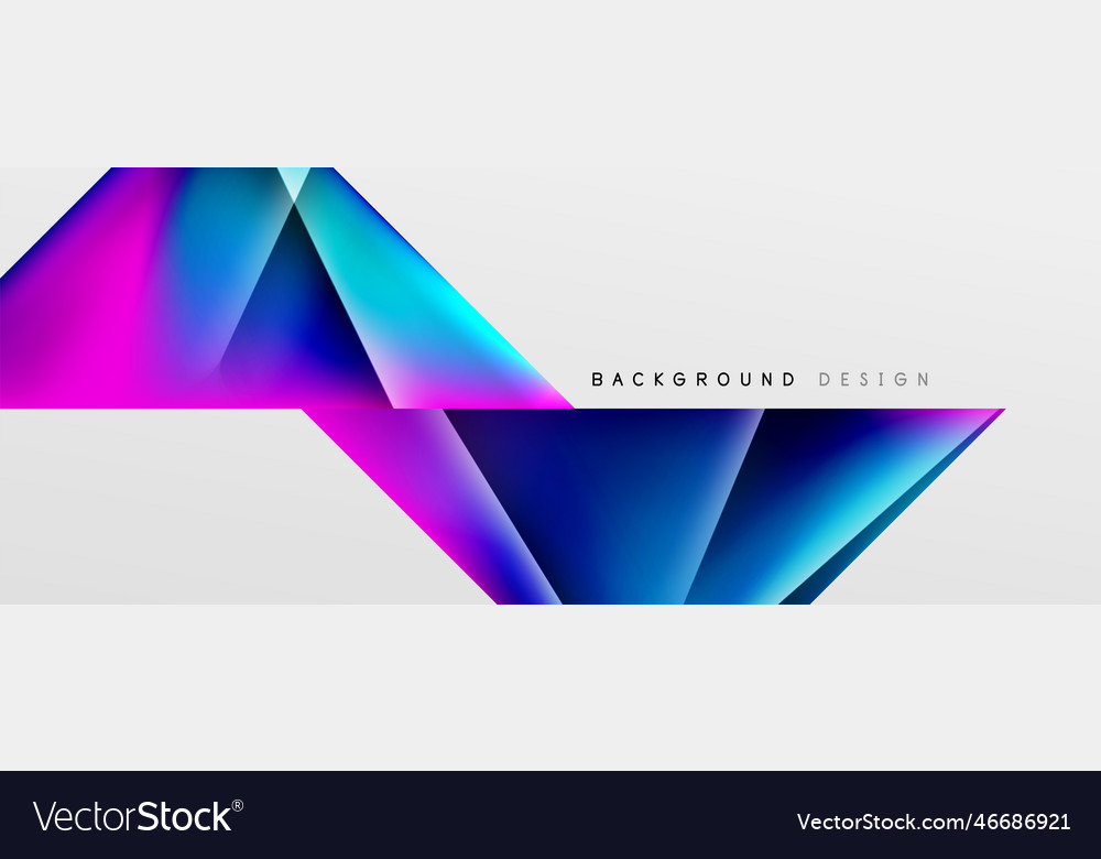 Triangle fluid color gradient abstract background vector image Triangle fluid color gradient abstract background