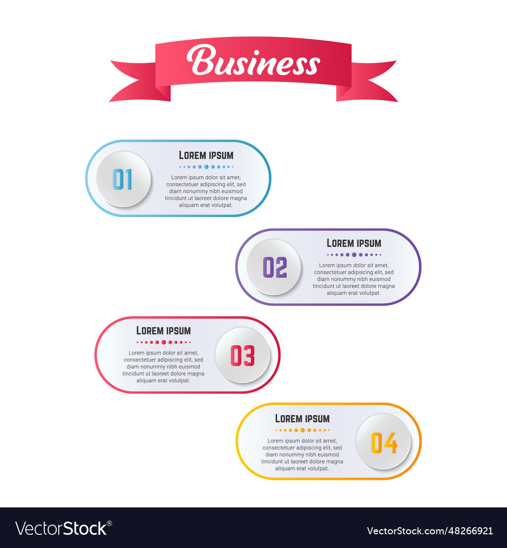 Vertical web infographic template with text vector image Vertical web infographic template with text