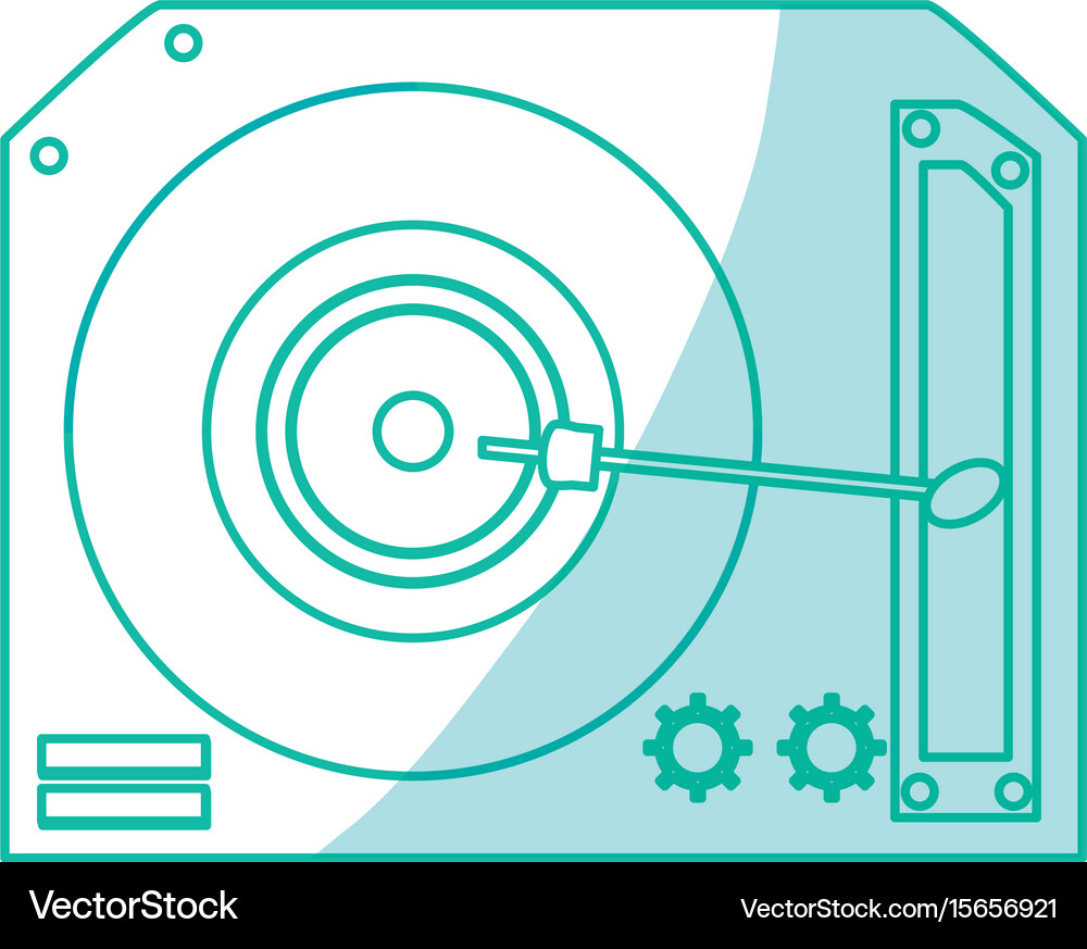 Vinyl turntable isolated Royalty Free Vector Image