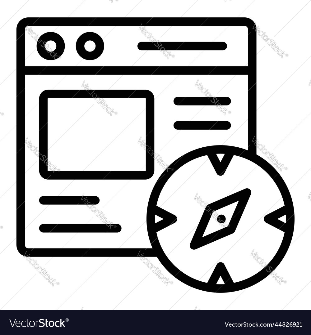 Web navigator icon user interface as a simple