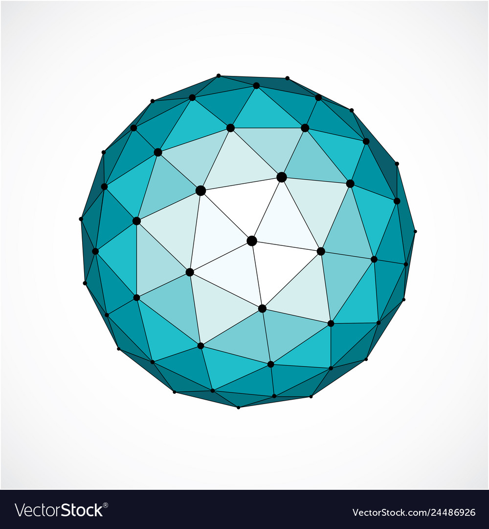 3D Low Poly Geometric Sphere