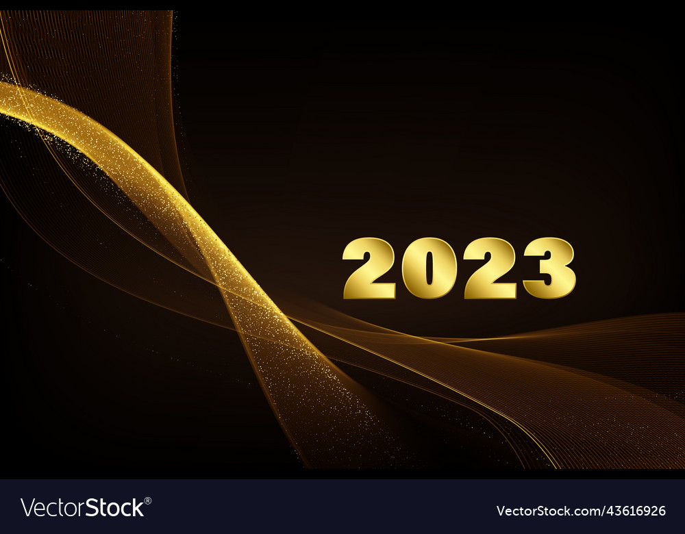 Abstract shiny golden wave design element vector image Abstract shiny golden wave design element
