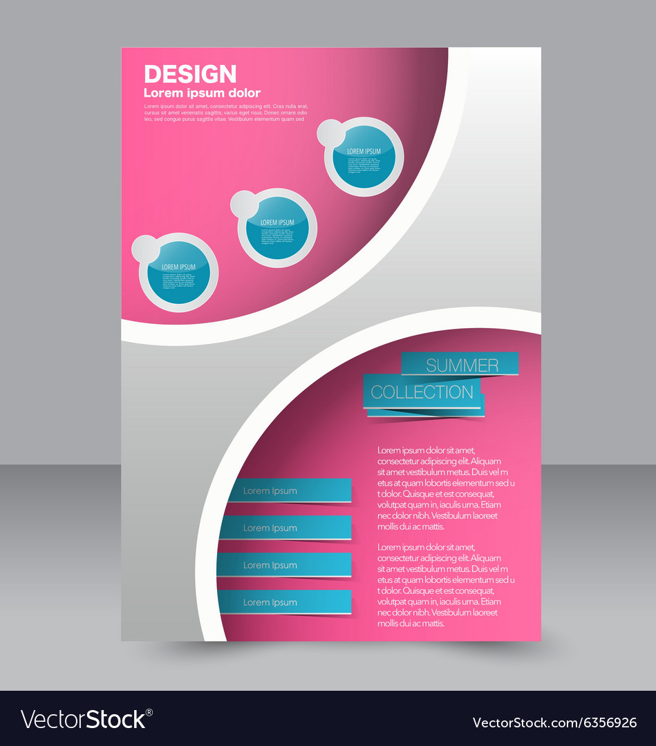 brochure template business flyer editable a4 vector image