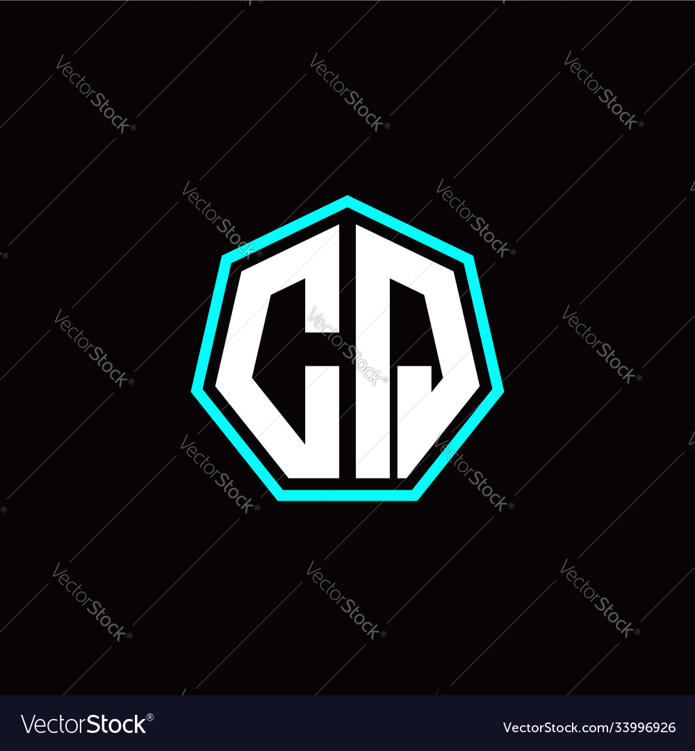 C q initials modern polygon logo template vector image C q initials modern polygon logo template