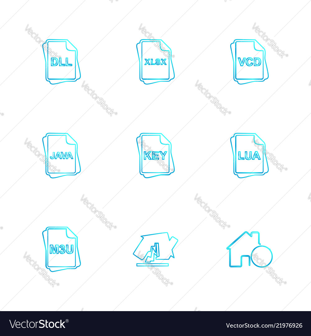 File type files documents eps icons set