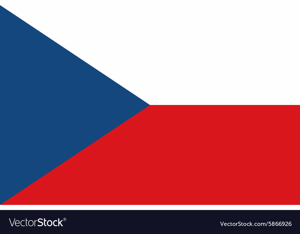 Flag of the czech republic Royalty Free Vector Image