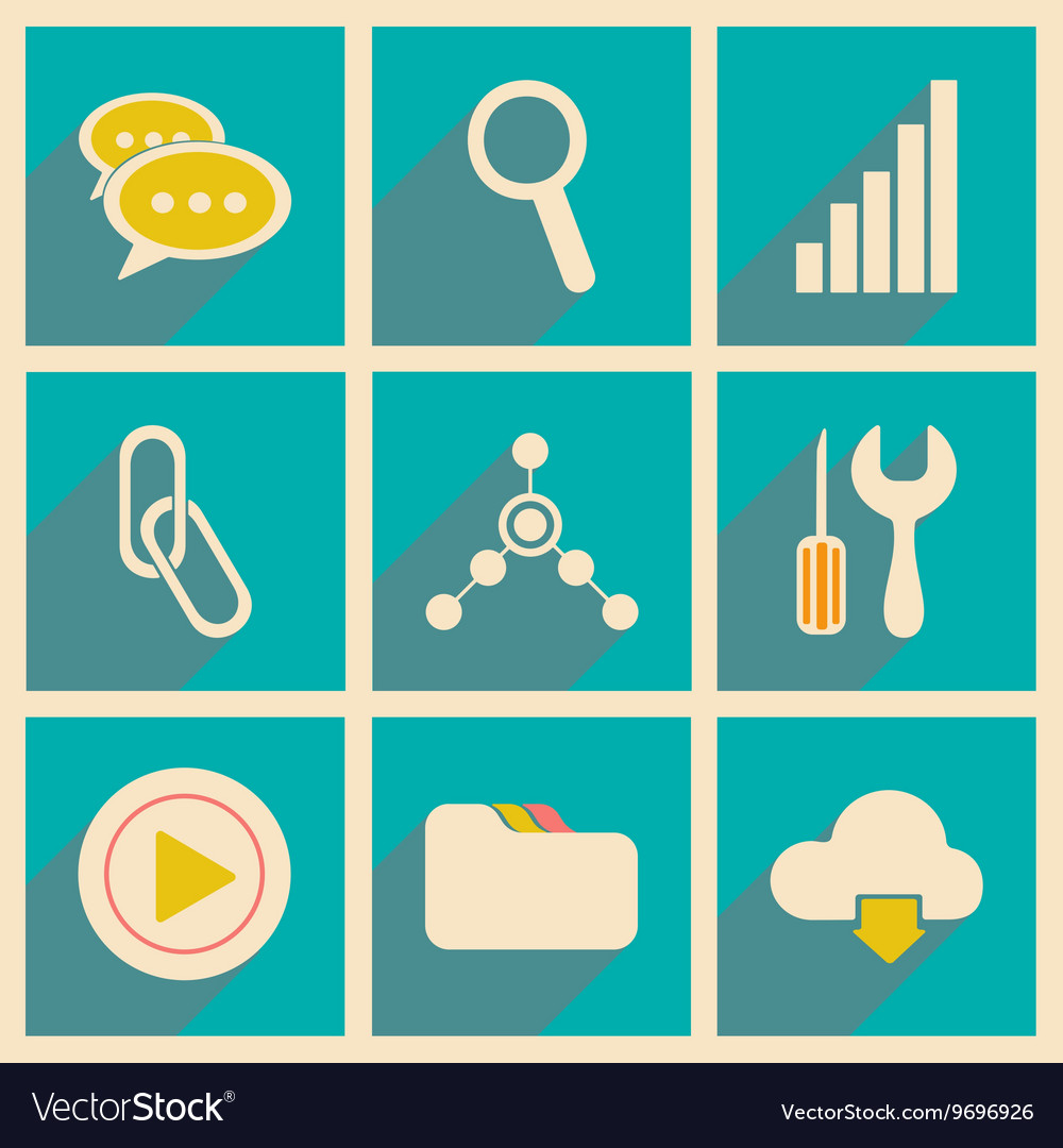 Flat with shadow concept and mobile application