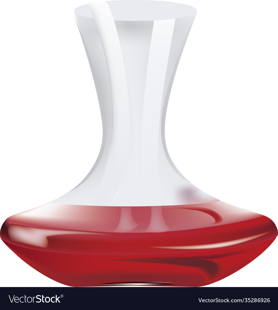 Glass container with red wine container Royalty Free Vector