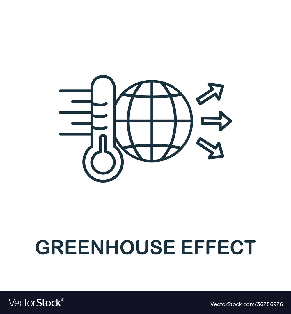 Greenhouse Effect Icon Simple Element From Global Vector Image