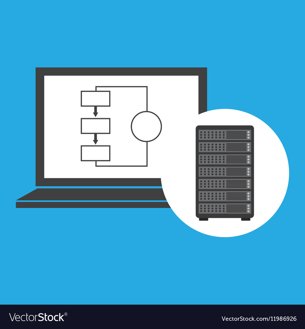 Network server concept laptop data