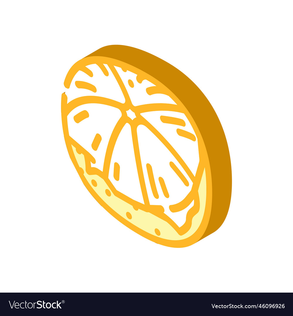 Peeled mandarin isometric icon