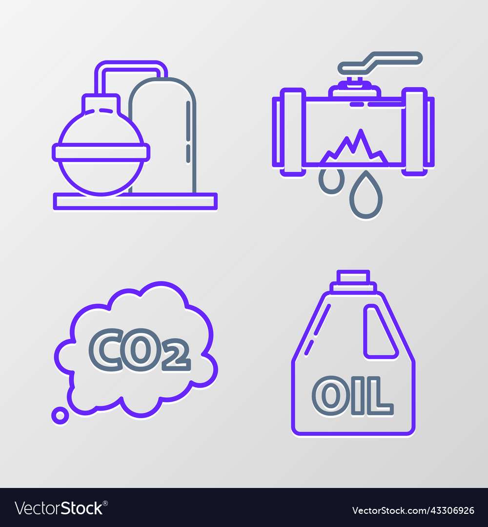 Set line canister for motor machine oil co2