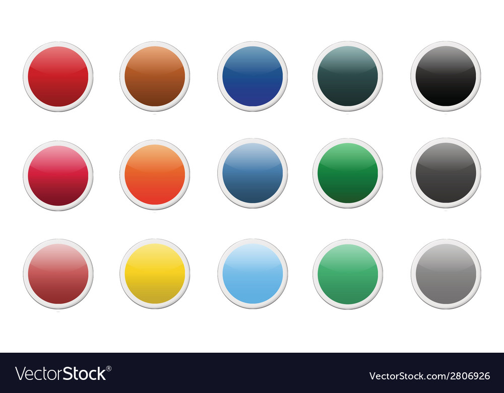 Set of colored round buttons