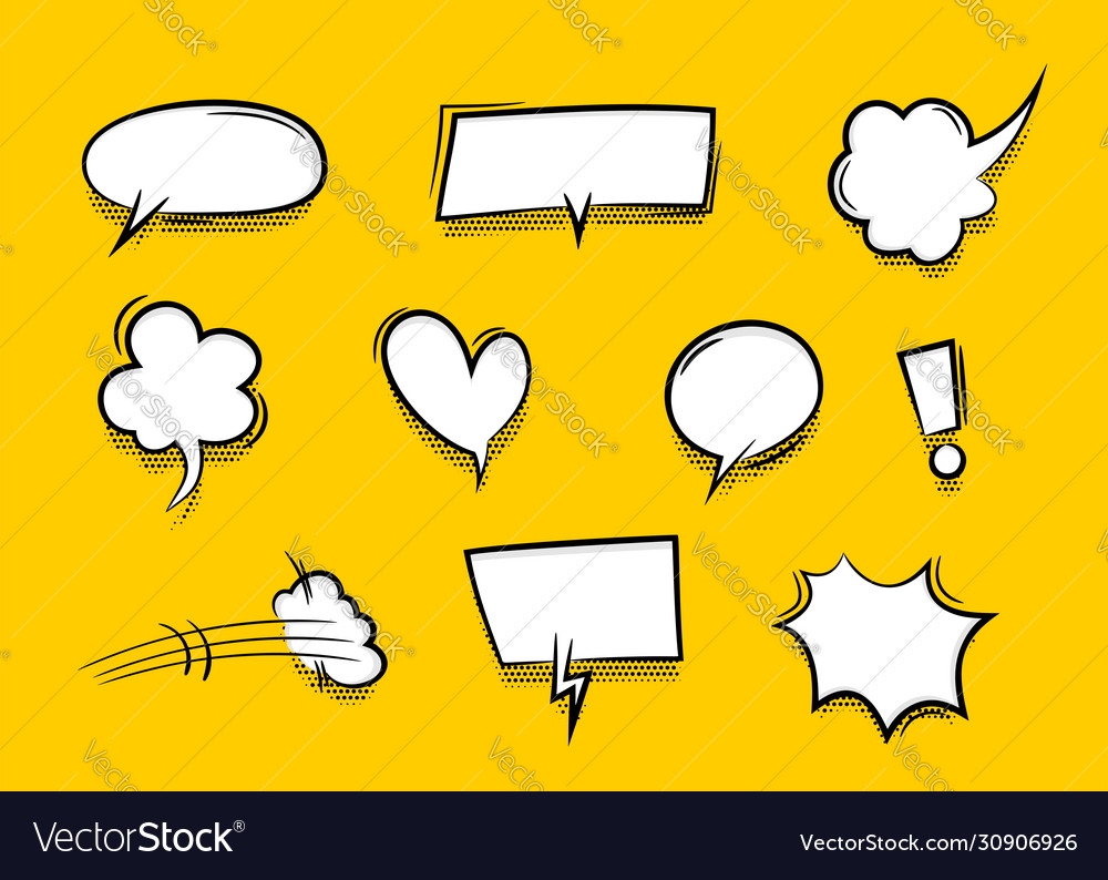 Speech bubble for comic text isolated background