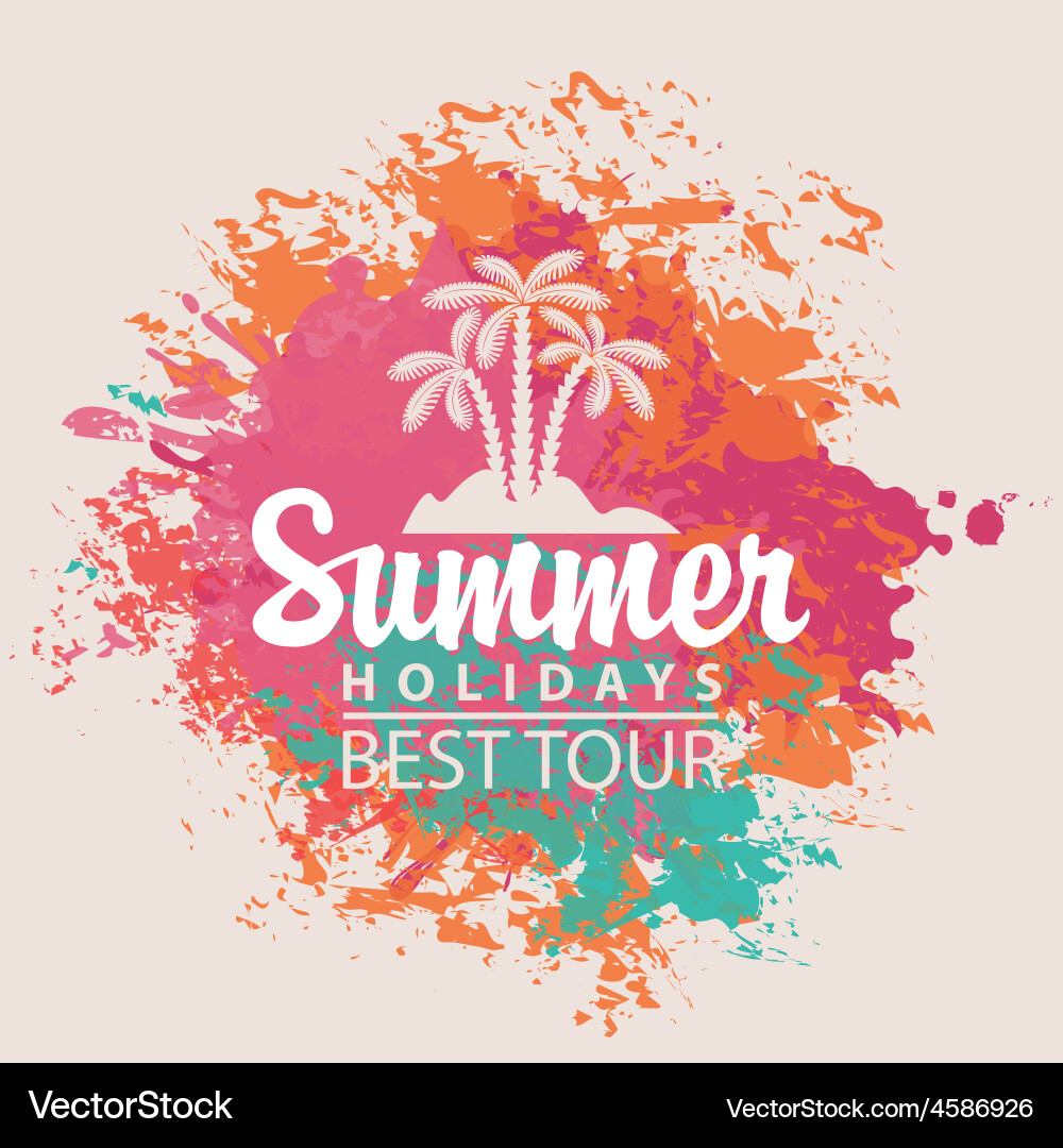 Summer holidays Royalty Free Vector Image - VectorStock