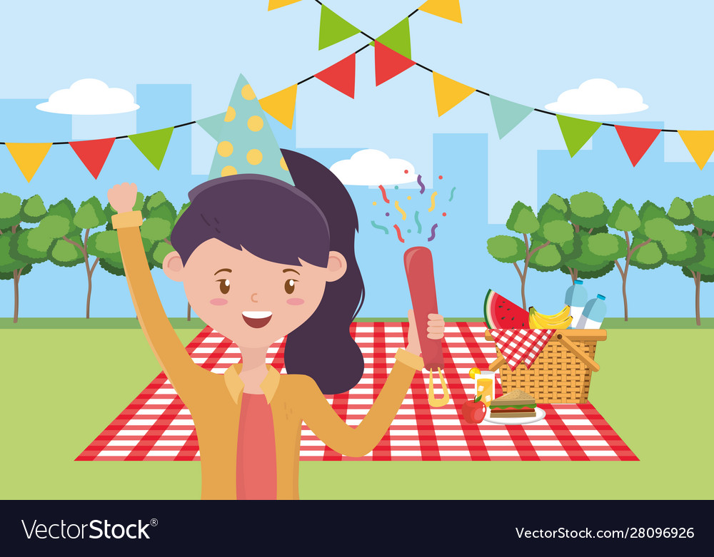 Animated Picnic Food Cartoon