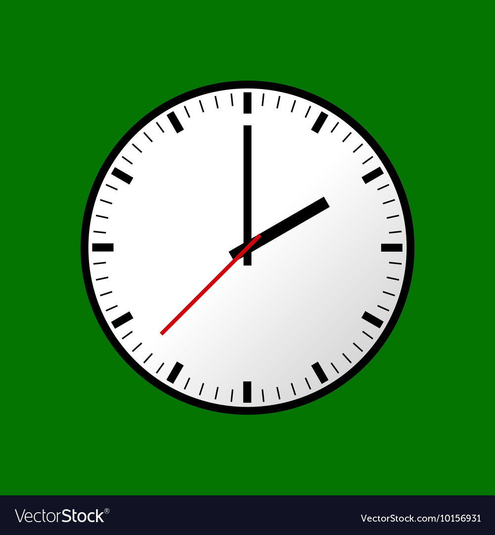 Clock icon flat design eps10