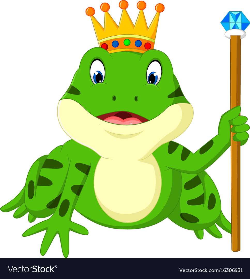 Cute frog cartoon Royalty Free Vector Image - VectorStock