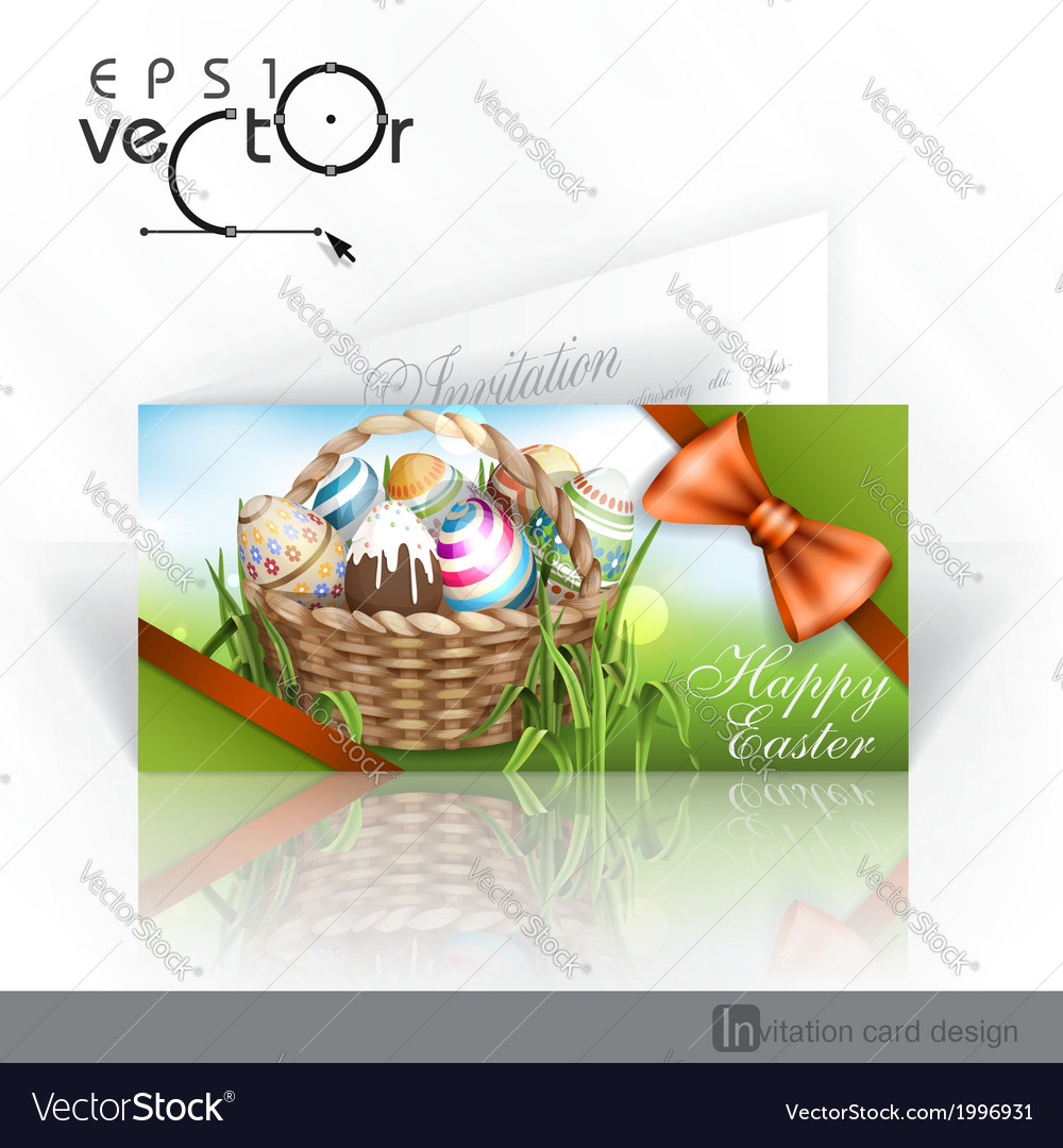 Easter background with a basket