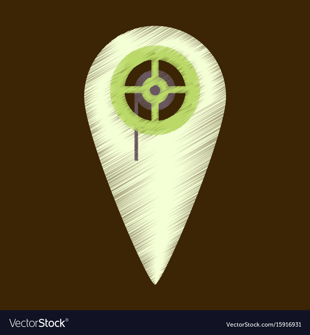 Flat icon in shading style pointer cinema
