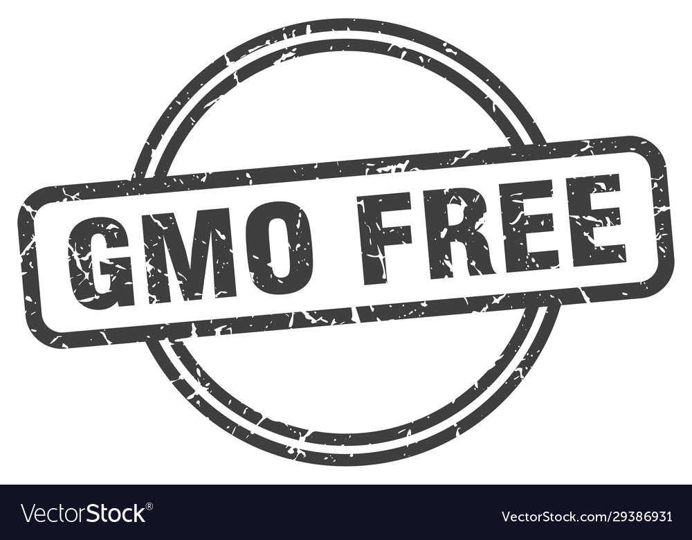 Gmo free stamp round vintage grunge sign