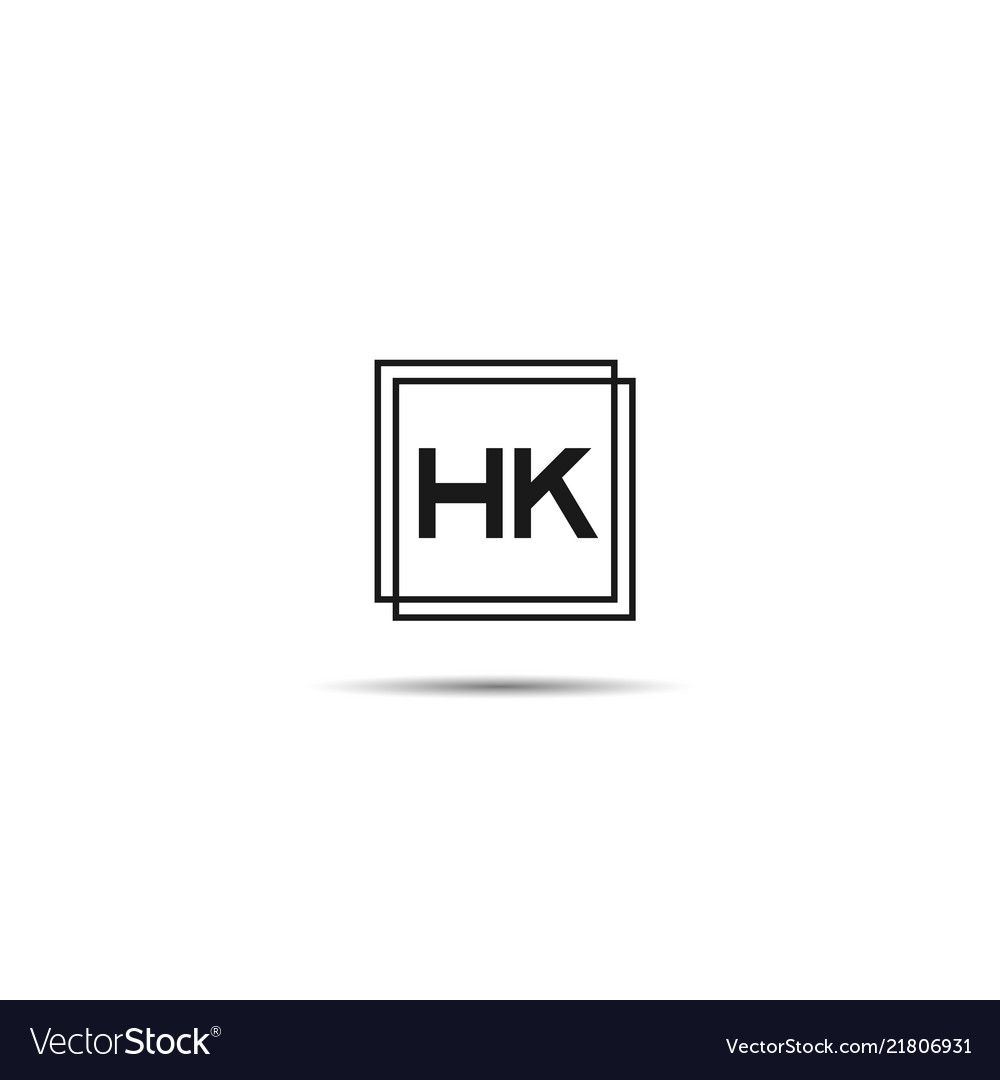 Ursprünglicher Buchstabe hk Logo Vorlage Design