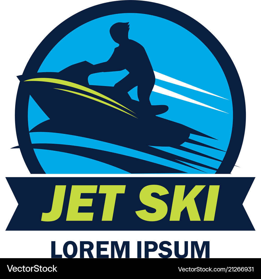 Jet ski logo with text space for your slogan Vector Image
