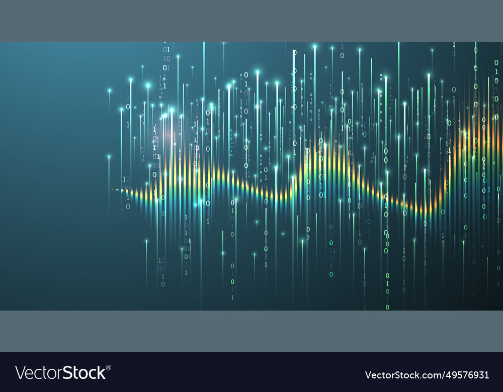 Technology background big data concept binary Vector Image