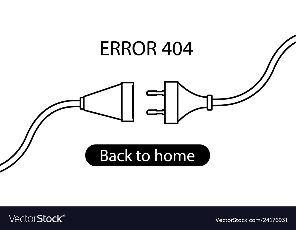 Unplugged Electrical Plug and Socket - 404 Error