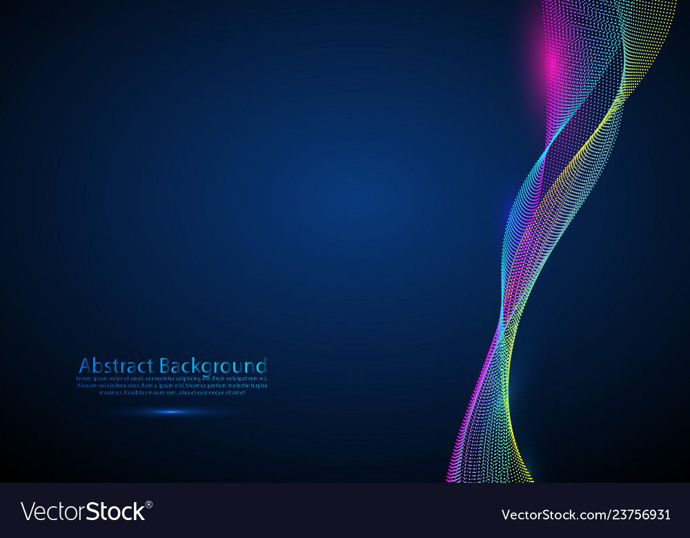 Wave particles background - 3d illuminated