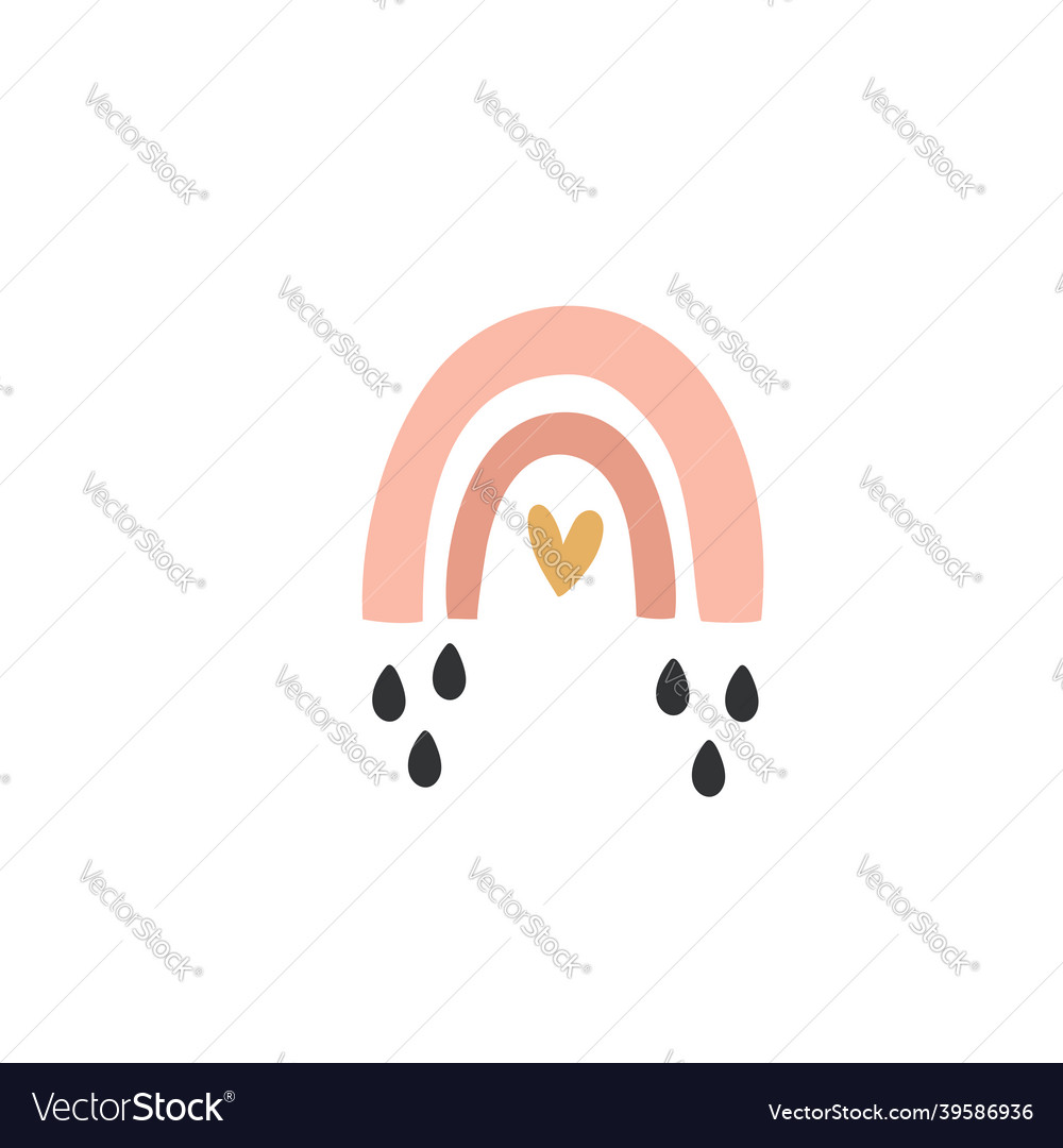 A cute rainbow for kids Royalty Free Vector Image