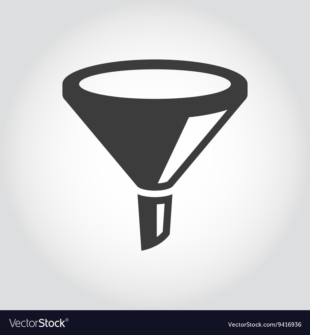 Black filter bottleneck icon Royalty Free Vector Image