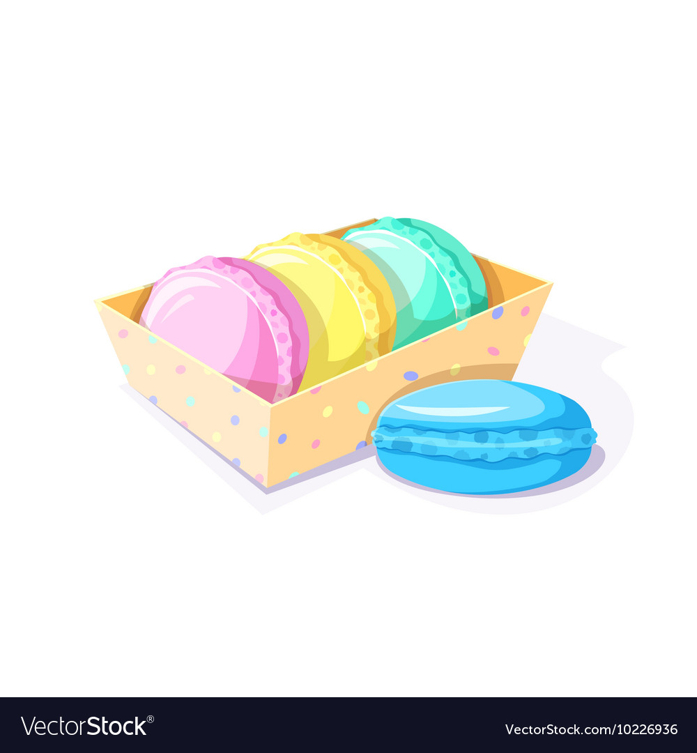 Box with three macaroons